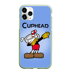 Чехол iPhone 11 Pro матовый Cuphead Dab, цвет: 3D-салатовый
