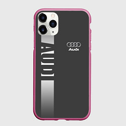 Чехол iPhone 11 Pro матовый Audi: Grey Sport, цвет: 3D-малиновый
