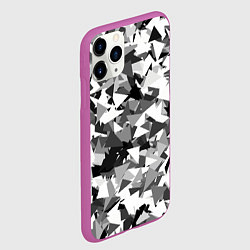 Чехол iPhone 11 Pro матовый Городской серый камуфляж, цвет: 3D-фиолетовый — фото 2