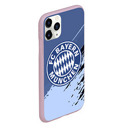 Чехол iPhone 11 Pro матовый FC Bayern Munchen: Abstract style, цвет: 3D-розовый — фото 2