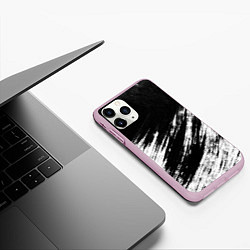 Чехол iPhone 11 Pro матовый Белый и черный, цвет: 3D-розовый — фото 2