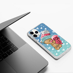 Чехол iPhone 11 Pro матовый Bear for U, цвет: 3D-белый — фото 2