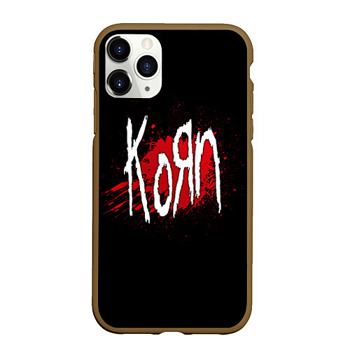 Чехол iPhone 11 Pro матовый Korn: Blood / 3D-Коричневый – фото 1