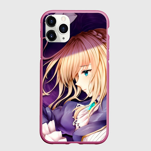 Чехол iPhone 11 Pro матовый Violet Evergarden / 3D-Малиновый – фото 1