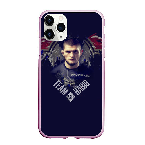 Чехол iPhone 11 Pro матовый Team Habib 1988 / 3D-Розовый – фото 1