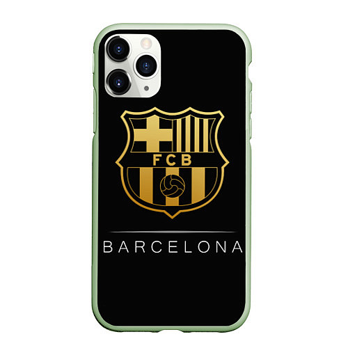 Чехол iPhone 11 Pro матовый Barcelona Gold Edition / 3D-Салатовый – фото 1