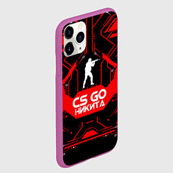 Чехол iPhone 11 Pro матовый CS:GO - Никита, цвет: 3D-фиолетовый — фото 2