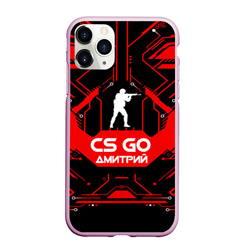 Чехол iPhone 11 Pro матовый CS:GO - Дмитрий / 3D-Розовый – фото 1