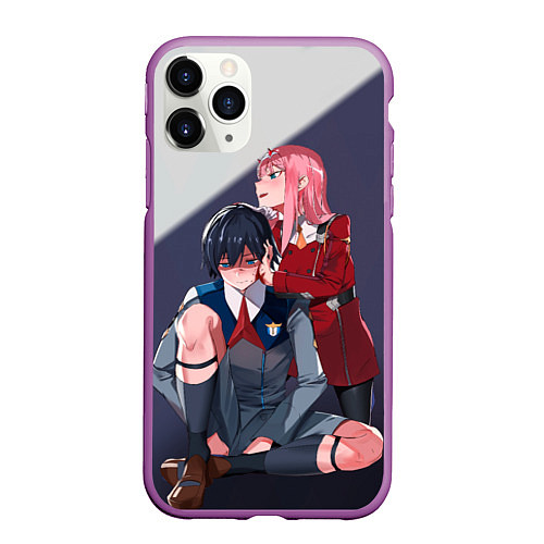 Чехол iPhone 11 Pro матовый Darling in the FranXX / 3D-Фиолетовый – фото 1