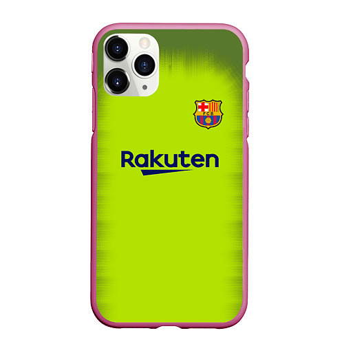 Чехол iPhone 11 Pro матовый FC Barcelona: Home 18/19 / 3D-Малиновый – фото 1