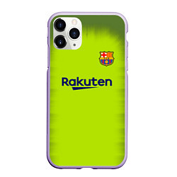 Чехол iPhone 11 Pro матовый FC Barcelona: Home 18/19, цвет: 3D-светло-сиреневый