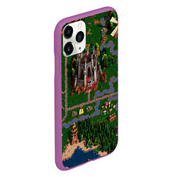 Чехол iPhone 11 Pro матовый Heroes III: Map, цвет: 3D-фиолетовый — фото 2