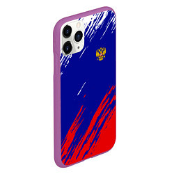 Чехол iPhone 11 Pro матовый RUSSIA SPORT, цвет: 3D-фиолетовый — фото 2