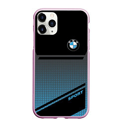 Чехол iPhone 11 Pro матовый BMW SPORT, цвет: 3D-розовый