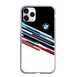 Чехол iPhone 11 Pro матовый BMW BRAND COLOR БМВ, цвет: 3D-светло-сиреневый