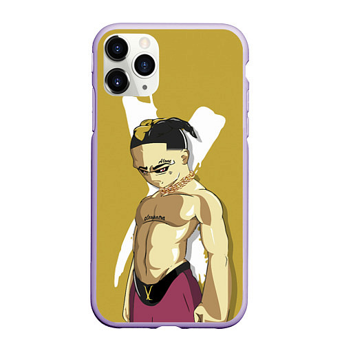 Чехол iPhone 11 Pro матовый Anime XXXTentacion / 3D-Светло-сиреневый – фото 1