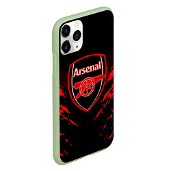 Чехол iPhone 11 Pro матовый Arsenal FC: Sport Fashion, цвет: 3D-салатовый — фото 2