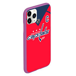 Чехол iPhone 11 Pro матовый Washington Capitals: Ovechkin Red, цвет: 3D-фиолетовый — фото 2