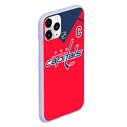 Чехол iPhone 11 Pro матовый Washington Capitals: Ovechkin Red, цвет: 3D-светло-сиреневый — фото 2