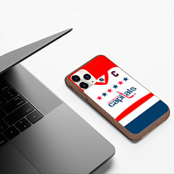 Чехол iPhone 11 Pro матовый Washington Capitals: Ovechkin White, цвет: 3D-коричневый — фото 2