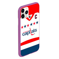 Чехол iPhone 11 Pro матовый Washington Capitals: Ovechkin White, цвет: 3D-фиолетовый — фото 2