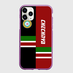 Чехол iPhone 11 Pro матовый Chechnya, Russia, цвет: 3D-фиолетовый