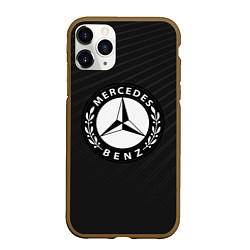 Чехол iPhone 11 Pro матовый Mercedes-Benz, цвет: 3D-коричневый