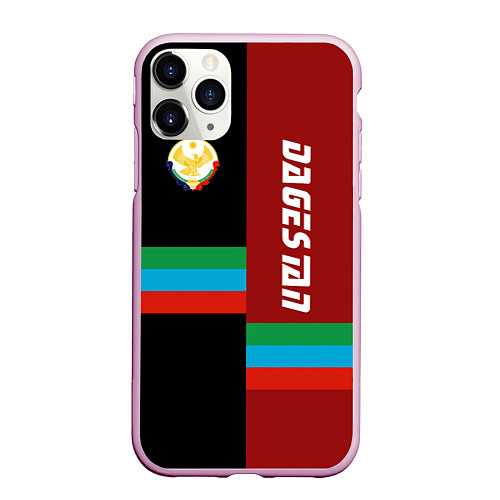 Чехол iPhone 11 Pro матовый Dagestan / 3D-Розовый – фото 1
