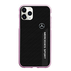 Чехол iPhone 11 Pro матовый Mercedes AMG: Sport Line, цвет: 3D-розовый