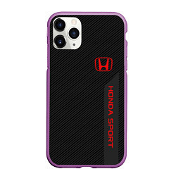 Чехол iPhone 11 Pro матовый Honda: Sport Line, цвет: 3D-фиолетовый