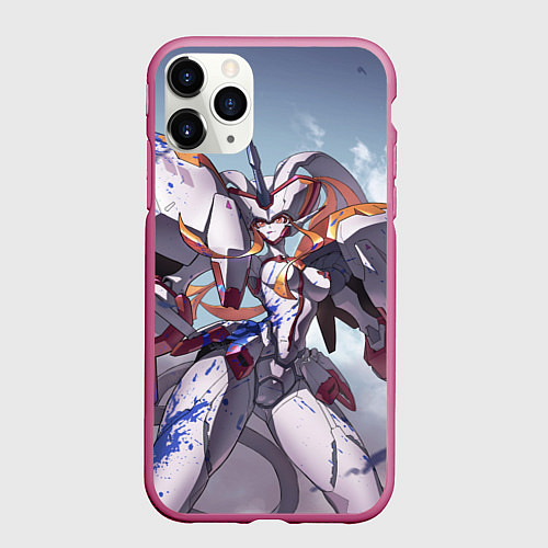 Чехол iPhone 11 Pro матовый Zero Two / 3D-Малиновый – фото 1