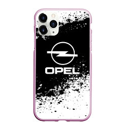 Чехол iPhone 11 Pro матовый Opel: Black Spray, цвет: 3D-розовый