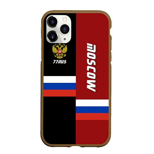 Чехол iPhone 11 Pro матовый Moscow, Russia / 3D-Коричневый – фото 1
