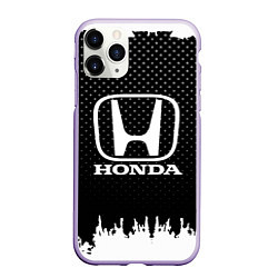 Чехол iPhone 11 Pro матовый Honda: Black Side, цвет: 3D-светло-сиреневый