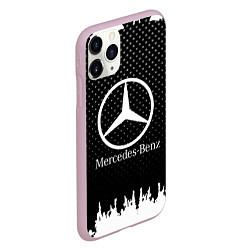 Чехол iPhone 11 Pro матовый Mercedes-Benz: Black Side, цвет: 3D-розовый — фото 2