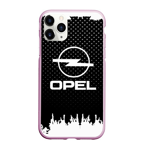 Чехол iPhone 11 Pro матовый Opel: Black Side / 3D-Розовый – фото 1