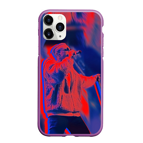 Чехол iPhone 11 Pro матовый T-Fest: Neon Style / 3D-Фиолетовый – фото 1