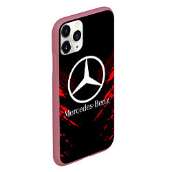 Чехол iPhone 11 Pro матовый Mercedes-Benz: Red Anger, цвет: 3D-малиновый — фото 2