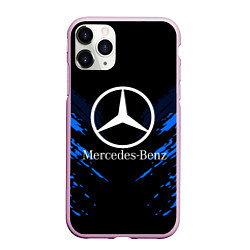 Чехол iPhone 11 Pro матовый Mercedes-Benz: Blue Anger