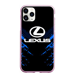 Чехол iPhone 11 Pro матовый Lexus: Blue Anger, цвет: 3D-розовый