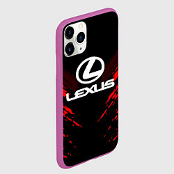 Чехол iPhone 11 Pro матовый Lexus: Red Anger, цвет: 3D-фиолетовый — фото 2
