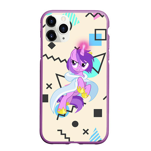 Чехол iPhone 11 Pro матовый My Little Pony / 3D-Фиолетовый – фото 1