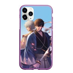 Чехол iPhone 11 Pro матовый Gintama, цвет: 3D-фиолетовый