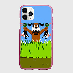 Чехол iPhone 11 Pro матовый Duck Hunt, цвет: 3D-малиновый