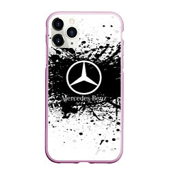 Чехол iPhone 11 Pro матовый Mercedes-Benz: Black Spray, цвет: 3D-розовый