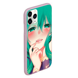 Чехол iPhone 11 Pro матовый Miku Ahegao, цвет: 3D-розовый — фото 2