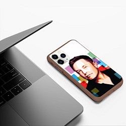 Чехол iPhone 11 Pro матовый Илон Маск, цвет: 3D-коричневый — фото 2