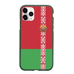 Чехол iPhone 11 Pro матовый Беларусь, цвет: 3D-темно-зеленый