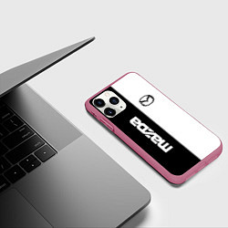 Чехол iPhone 11 Pro матовый Mazda B&W, цвет: 3D-малиновый — фото 2