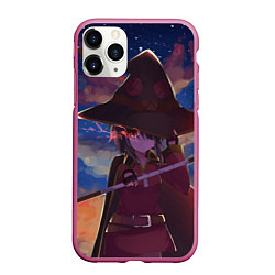 Чехол iPhone 11 Pro матовый KonoSuba, цвет: 3D-малиновый